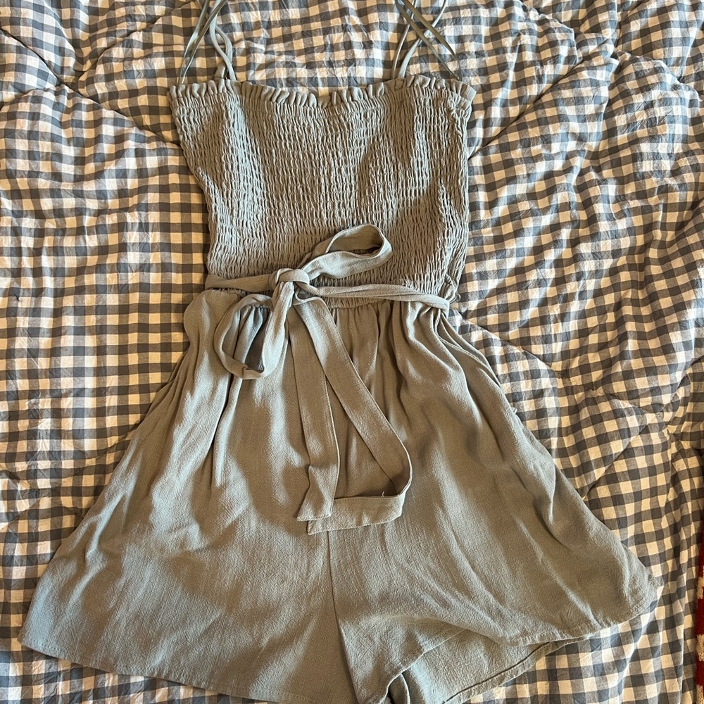 One Clothing Sage Green Romper